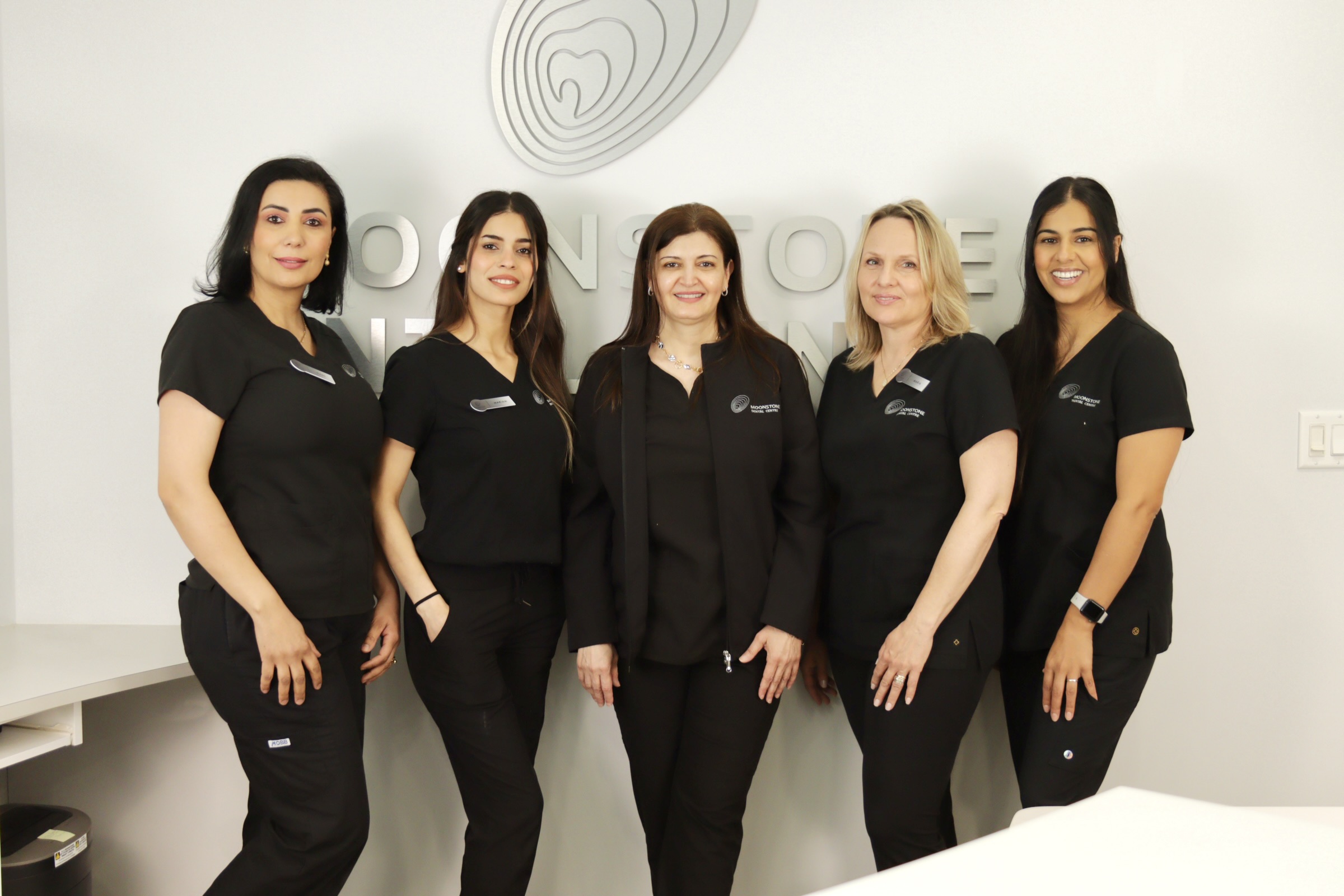 The Moonstone Dental Centre team at their Oakville dental clinic